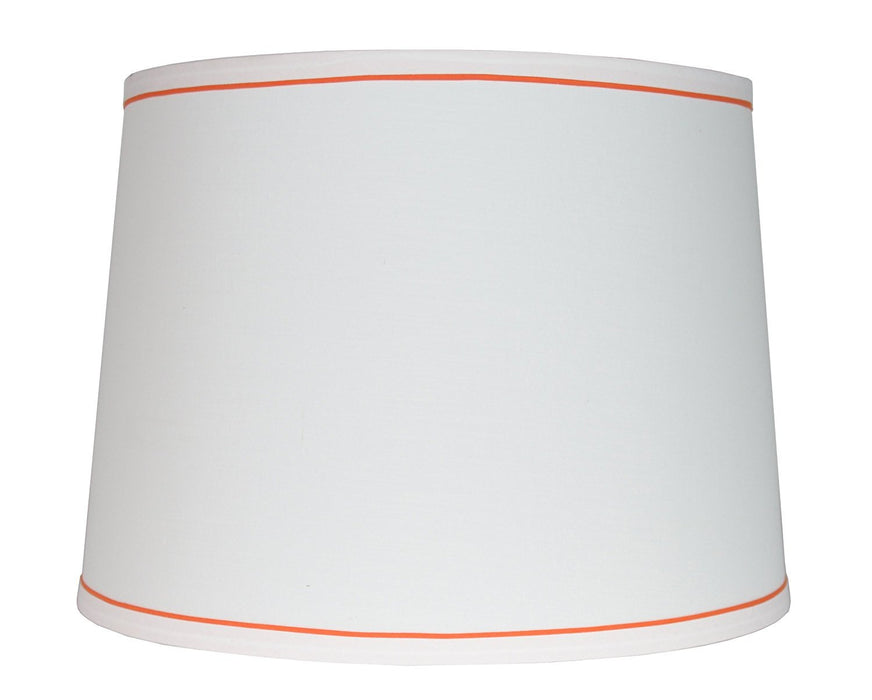White with Color Trim French Drum Lampshade