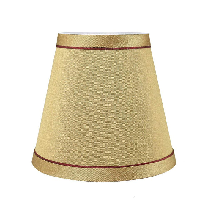 Urbanest Hardback Faux Silk Chandelier Lamp Shade with Trim, 3-inch by 5-inch by 4 1/2-inch, Clip-on