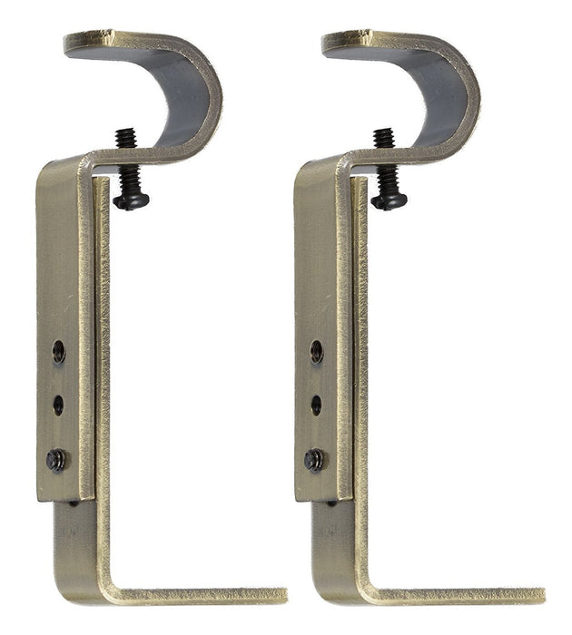 Adjustable Bracket for 1/2-inch and 5/8-inch Curtain Drapery Rod - 7 Finishes