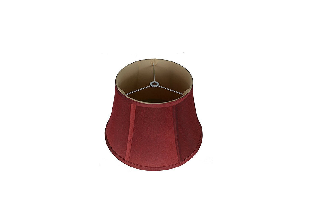 Softback Bell Lampshade, Faux Silk, 16-inch, Burgundy, Spider
