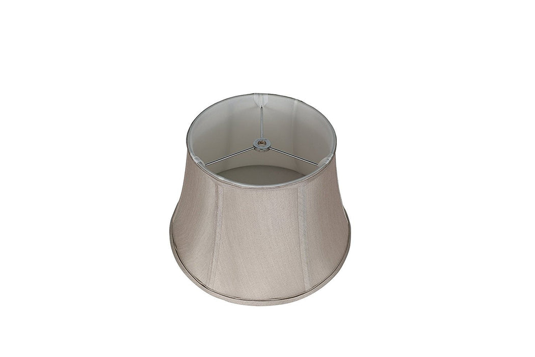 Softback Bell Lampshade, Faux Silk, 16-inch, Champagne, Spider