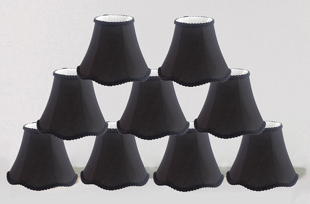 Silk Scallop 6-inch Chandelier Lamp Shade - 3 Colors