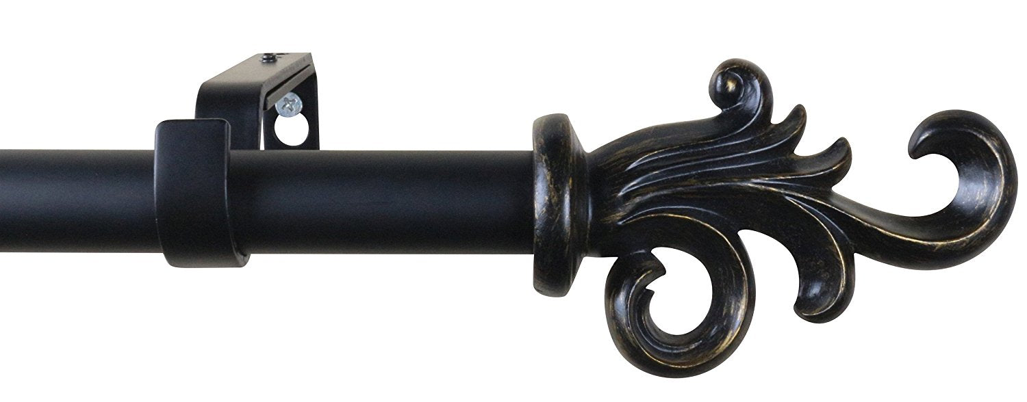 Urbanest 1-inch Diameter Coda Adjustable Single Drapery Curtain Rod