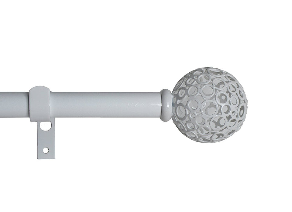 Urbanest Planet Ball Finial Curtain Drapery Rod Set, 3-4-inch