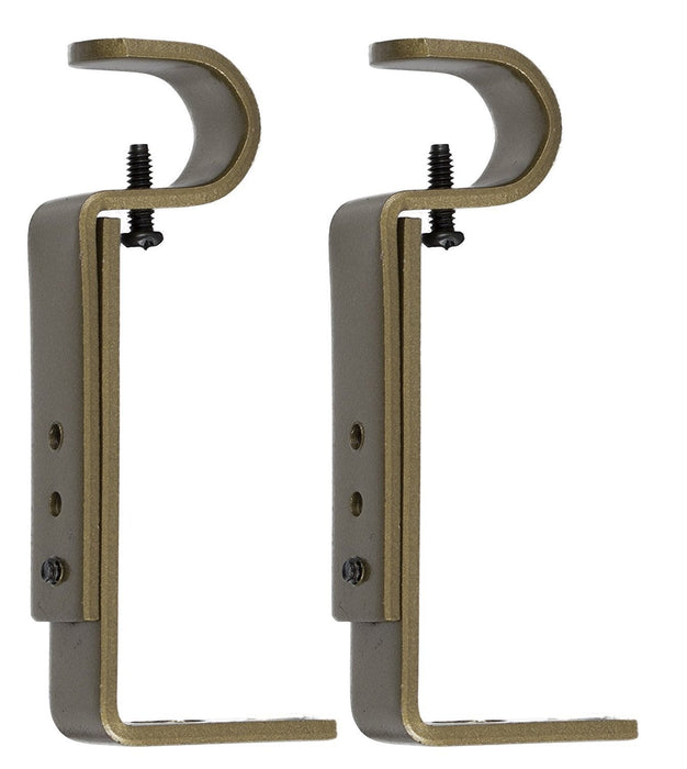 Adjustable Bracket for 1/2-inch and 5/8-inch Curtain Drapery Rod - 7 Finishes