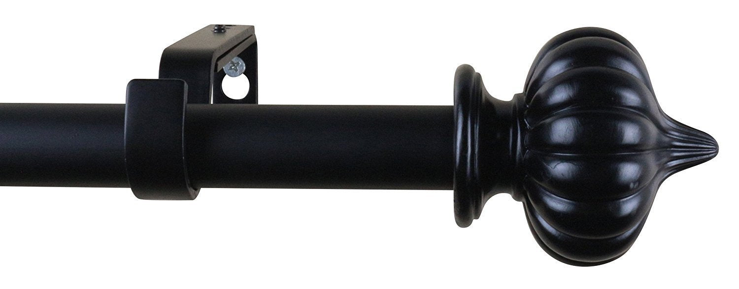 Urbanest 1-inch Diameter Bishop Adjustable Single Drapery Curtain Rod - 4 Finishes