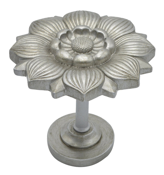 Large Bloom Medallion Drapery Holdback - 4 Finishes