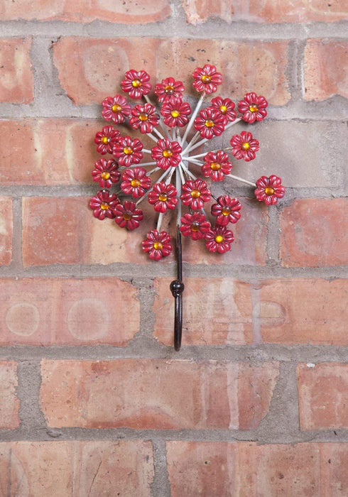 Urbanest Flowers Dimensional Metal Wall Hooks, 7" Width, 10" Height