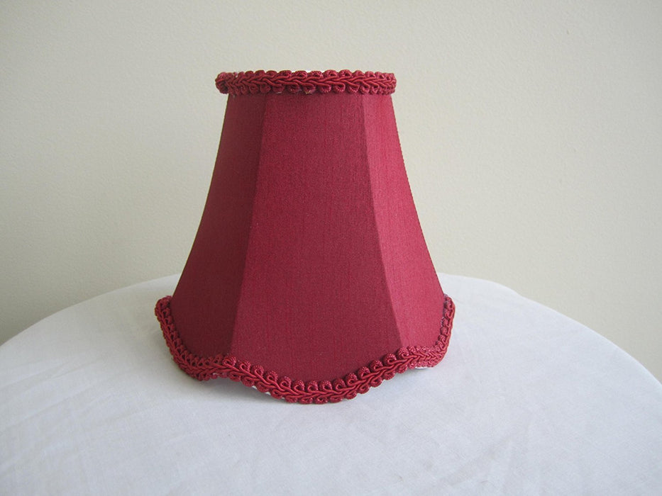 Silk Scallop 6-inch Chandelier Lamp Shade - 3 Colors
