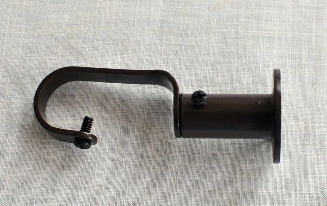 1-Inch Zinc Steel Adjustable Curtain Rod Bracket - 5 Finishes