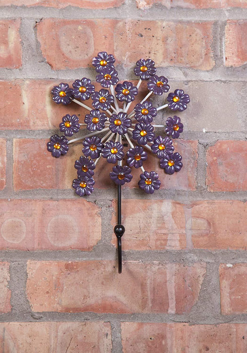 Urbanest Flowers Dimensional Metal Wall Hooks, 7" Width, 10" Height