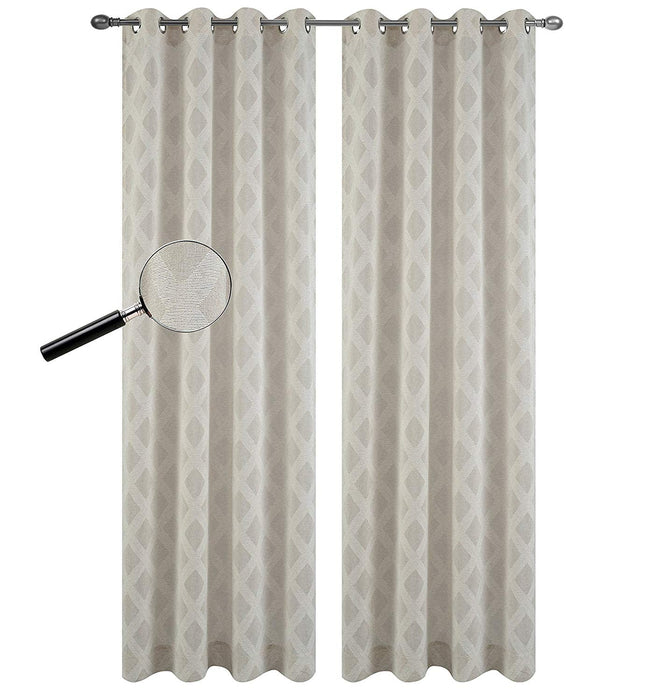 Urbanest Set of 2 Austin Sheer Curtain Drapery Panels with Grommets