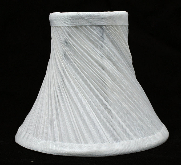 Swirl Pleated 6-inch Chandelier Lamp Shades - 4 Colors