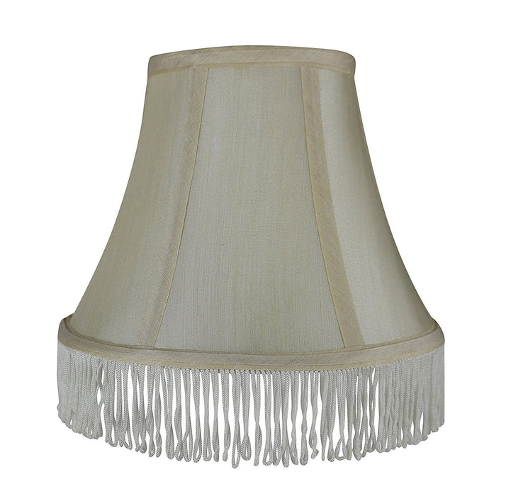 Silk 6-inch Bell with Fringe Chandelier Lamp Shade - 5 Colors