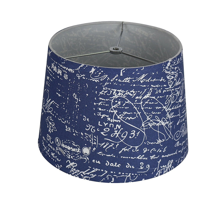 French Drum Lampshade with Script, Linen