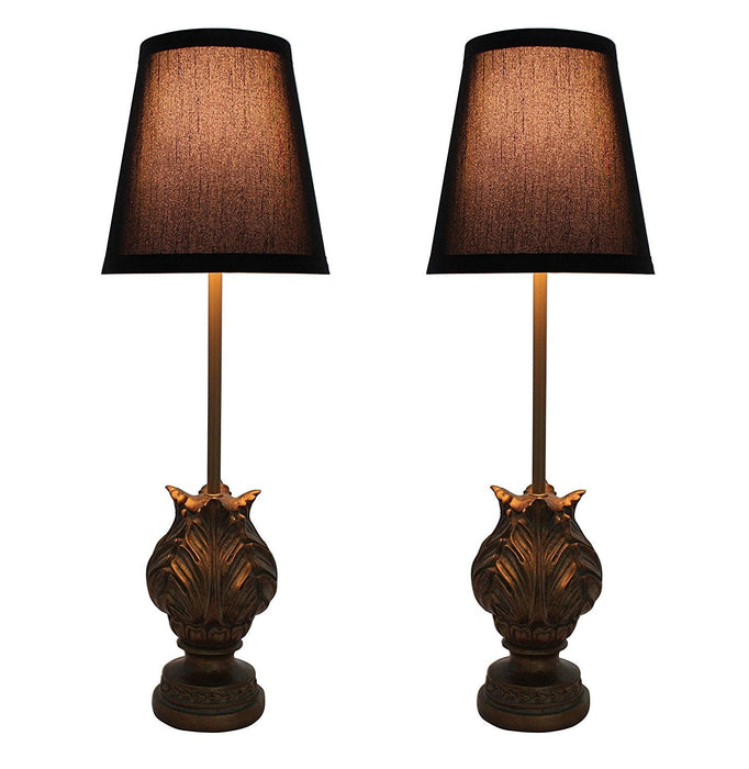 Set of 2 Charlotte Mini Buffet Lamps with Shades