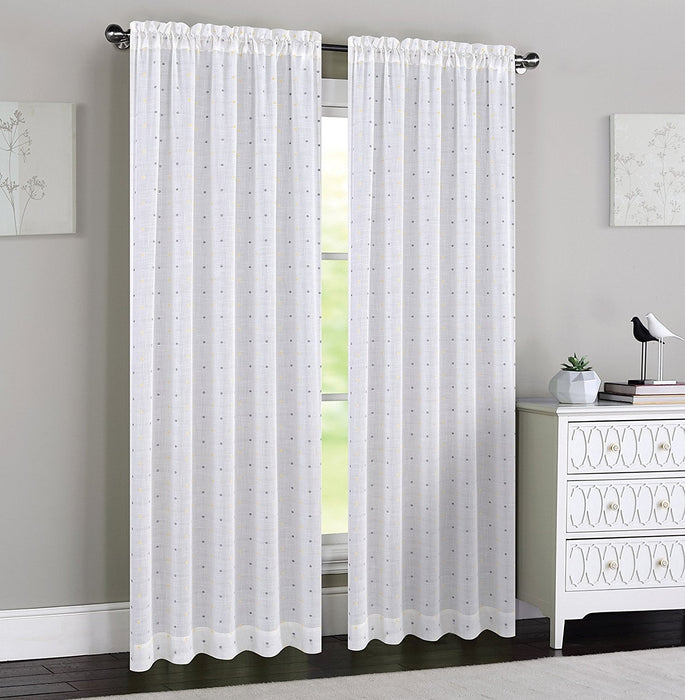 Madeline Set of 2 Sheer Curtain Panels - 4 Colors