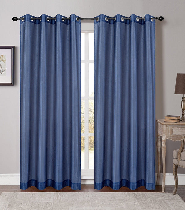 Soho Sheer Drapery Curtain Panels with Grommets - 5 Colors