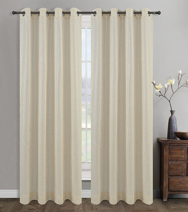 Cosmo Set of 2 Sheer Curtain Drapery Panels with Grommets - 4 Colors