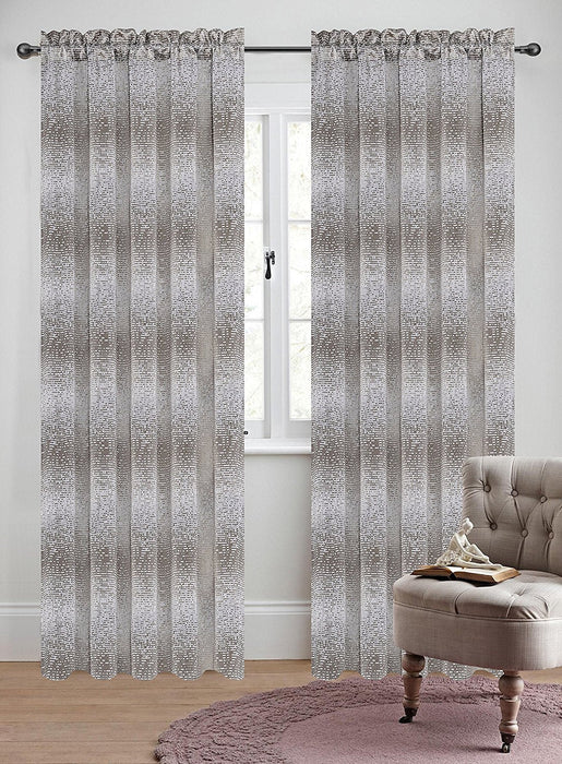 Set of 2 Jacquard Metro Drapery Curtain Panel - 4 Colors