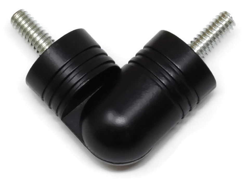 Hinged Elbow Connector for corner or Bay Window Curtain Rod, Up To 7/8-inch Rod