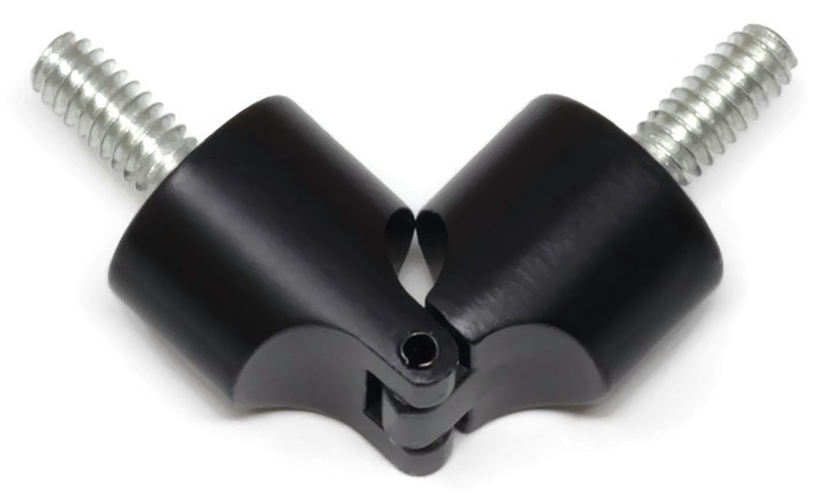 Hinged Elbow Connector for corner or Bay Window Curtain Rod, Up to 3/4-inch Rod