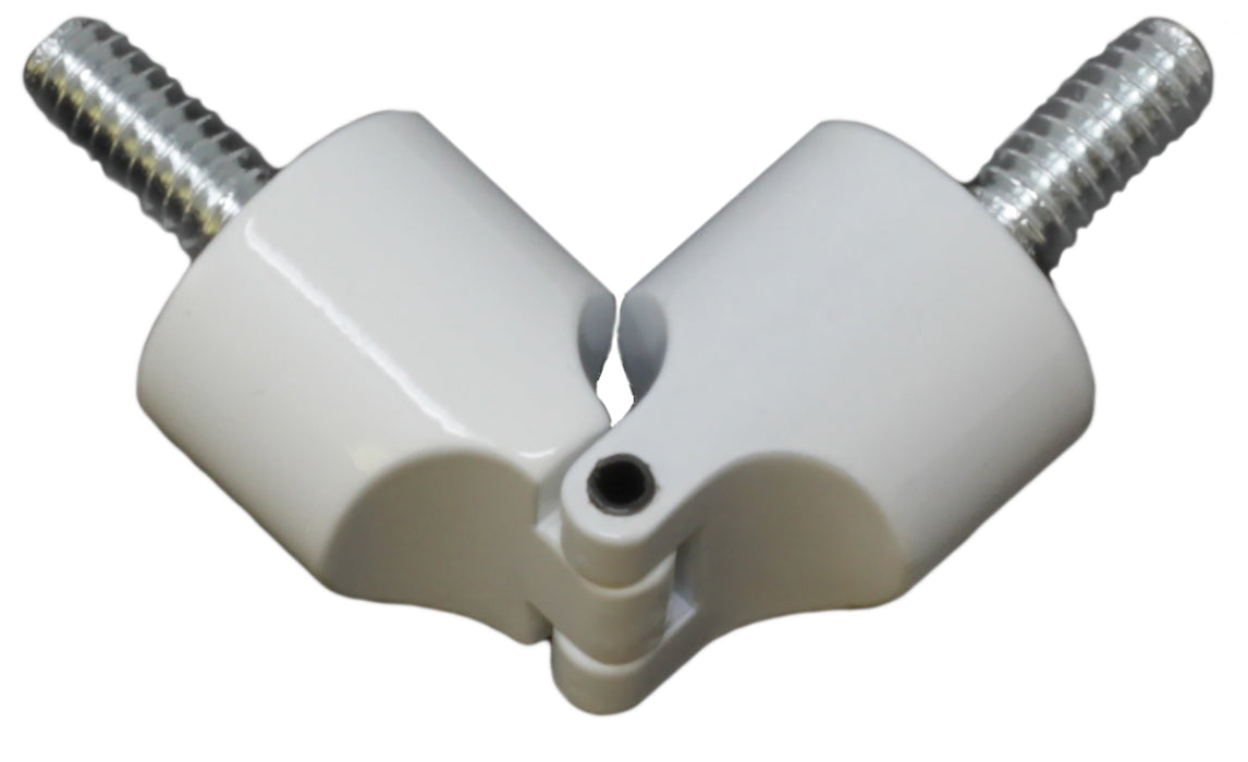 Urbanest Hinged Elbow Connector for corner or Bay Window Curtain Rod, Up to 3/4-inch Rod