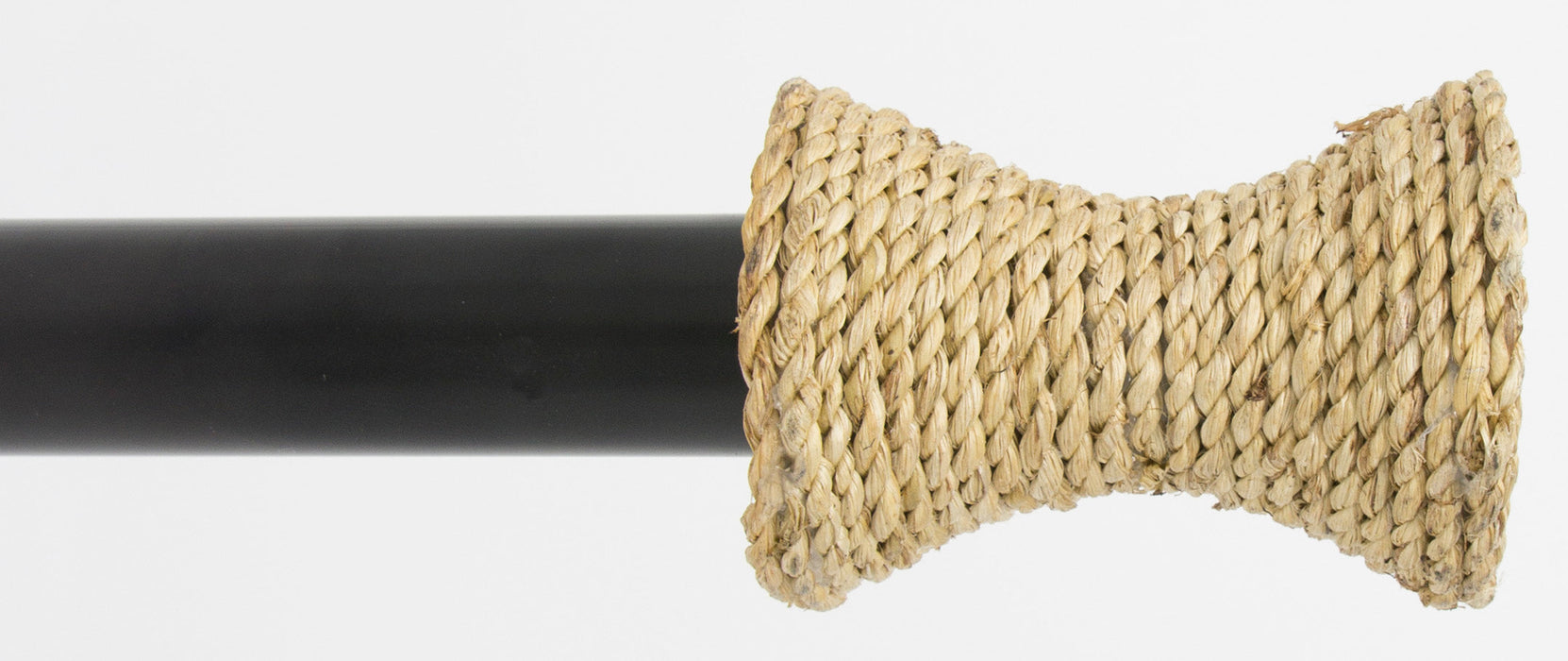 Natural Jute Hourglass 1" Diameter Curtain Rod
