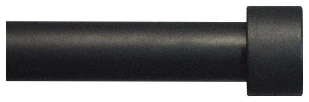 Urbanest Adjustable End Cap Finial Curtain Drapery Rod Set, 5-8-inch
