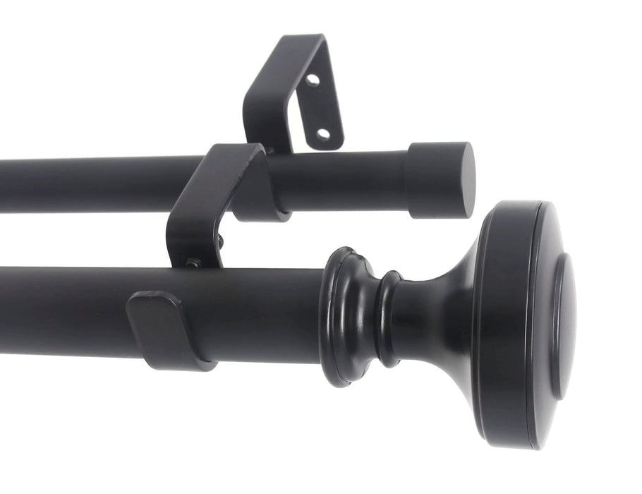 Urbanest Semplice Manhattan 1-inch 3-4 -inch Double Drapery Curtain Window Rod Set