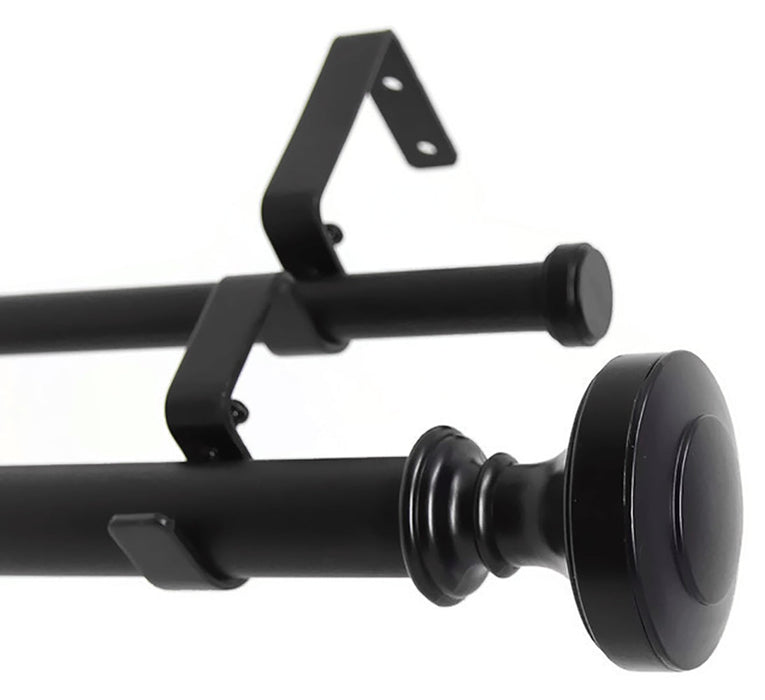 Urbanest Semplice Manhattan 1-inch 5-8 inch Double Drapery Curtain Window Rod Set