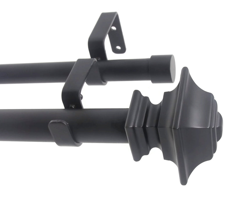 Urbanest Pila Manhattan 1-inch 3-4 inch Double Drapery Curtain Window Rod Set