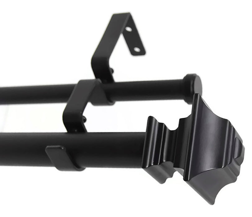 Urbanest Pila Manhattan 1-inch 5-8 inch Double Drapery Curtain Window Rod Set