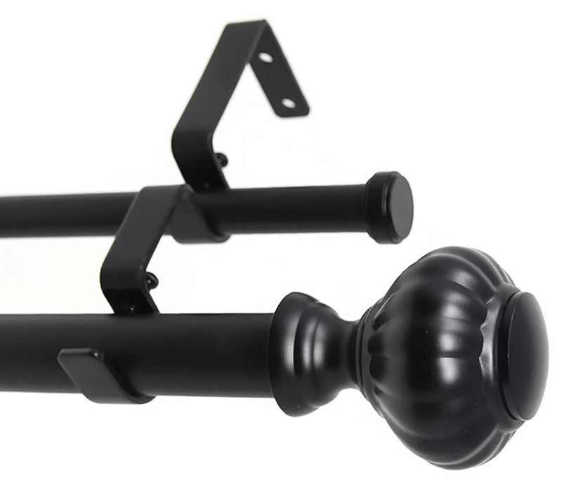 Urbanest Door Knob Manhattan 1-inch 5-8 inch Double Drapery Curtain Window Rod Set