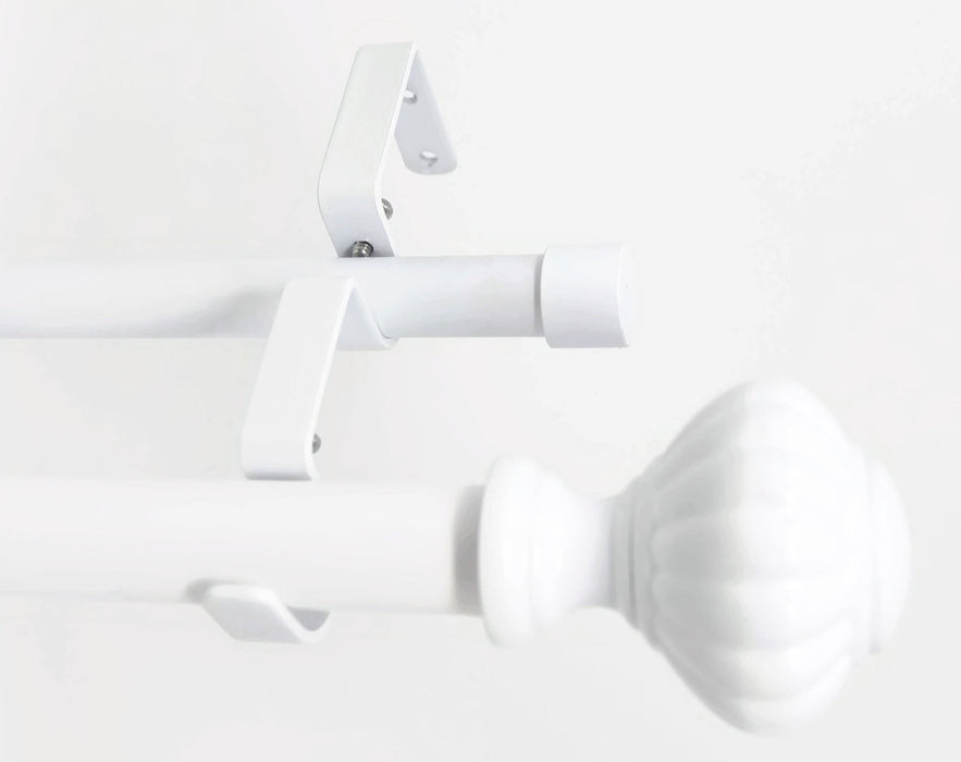 Urbanest Door Knob Manhattan 1-inch 3-4 inch Double Drapery Curtain Window Rod Set