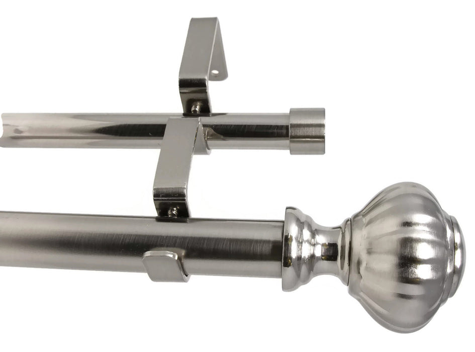 Urbanest Door Knob Manhattan 1-inch 3-4 inch Double Drapery Curtain Window Rod Set