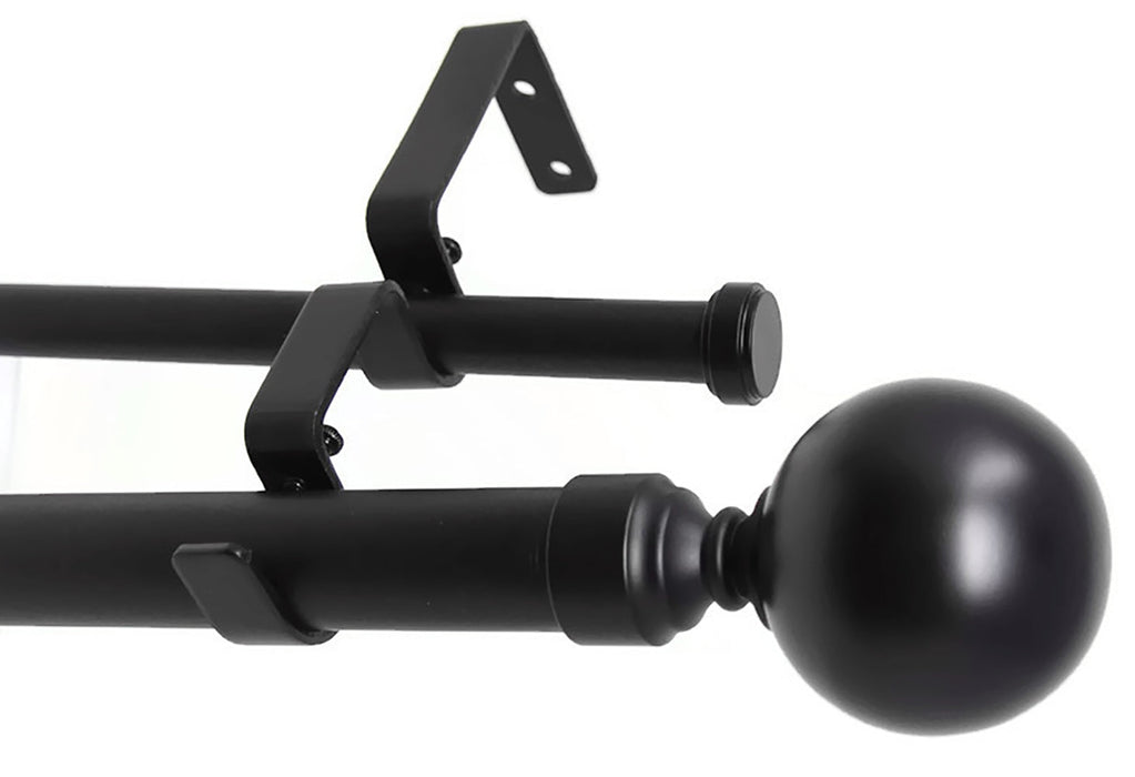 Urbanest Steel Ball Manhattan 1-inch 5-8 inch Double Drapery Curtain Window Rod Set