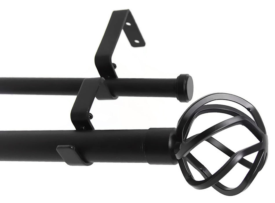 Urbanest Zeffoli Manhattan 1-inch 5-inch 8 inch Double Drapery Curtain Window Rod Set