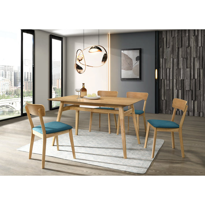 Urbanest Solid Wood Base Dining Table 53.15 Inch Kitchen Table with Solid Wood Leg Finish Dinner Table Dining Room Home Furniture