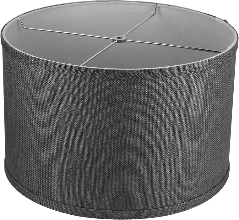 Burlap Classic Drum Lampshade