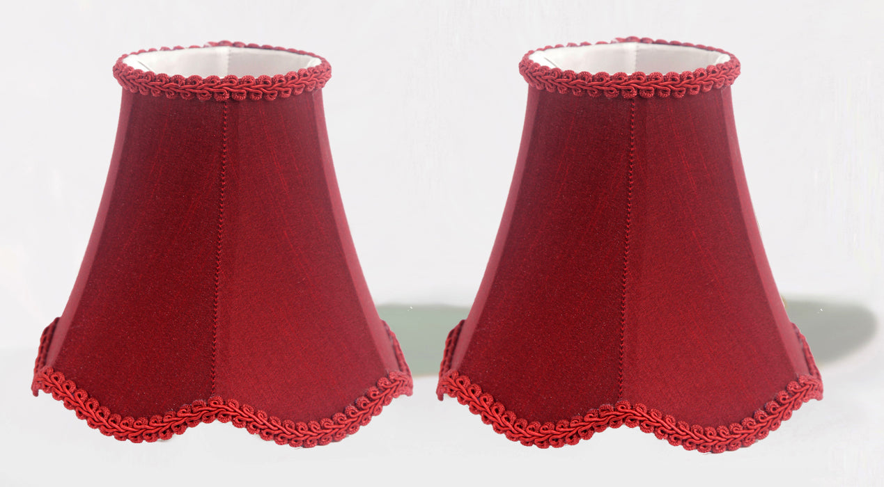 Silk Scallop 6-inch Chandelier Lamp Shade - 3 Colors