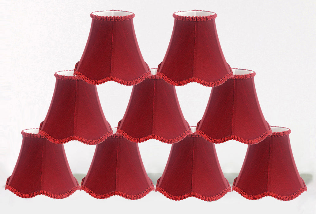 Silk Scallop 6-inch Chandelier Lamp Shade - 3 Colors