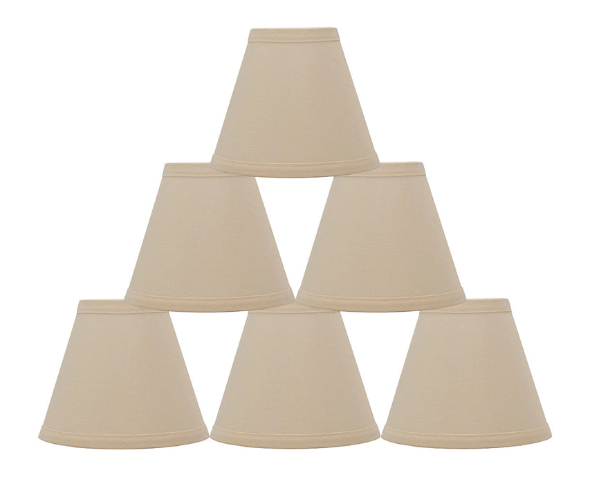 Linen 6-inch Chandelier Lamp Shade - 9 Colors