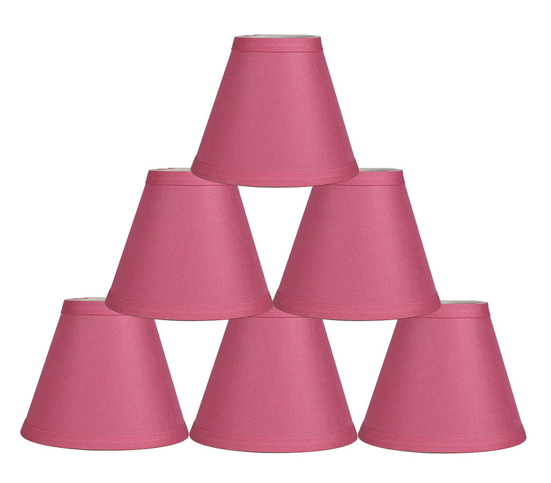 Linen 6-inch Chandelier Lamp Shade - 9 Colors