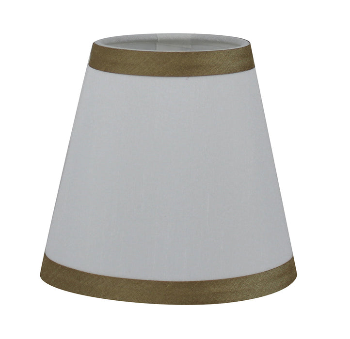 Silk 5-inch Chandelier Lamp Shade with Gold Trim - 5 Colors