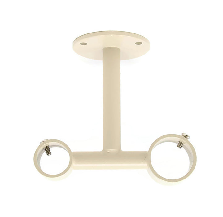Urbanest Double Ceiling Bracket for Curtain Rod, Fits 1-inch Front Rod and 3/4-inch Back Rod