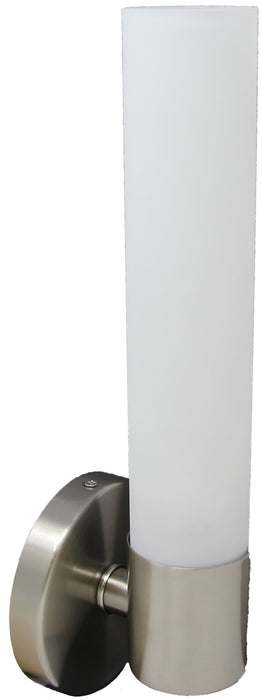 Enzo One-Light Wall Sconce Lamp with Frosted Glass Shade - 4 Finishes, Hardwired