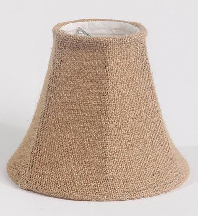 Burlap Bell 6-inch Chandelier Lamp Shade - 5 Colors