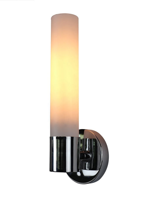 Enzo One-Light Wall Sconce Lamp with Frosted Glass Shade - 4 Finishes, Hardwired