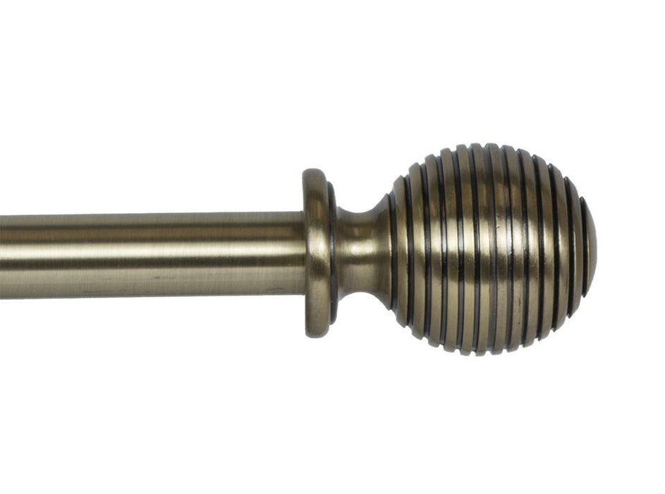 Urbanest Zinc Cast Ripple Ball Drapery Curtain Rod Set 3-4"